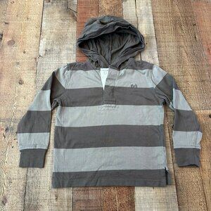 Chaps multi gray striped hooded shirt boy's 4